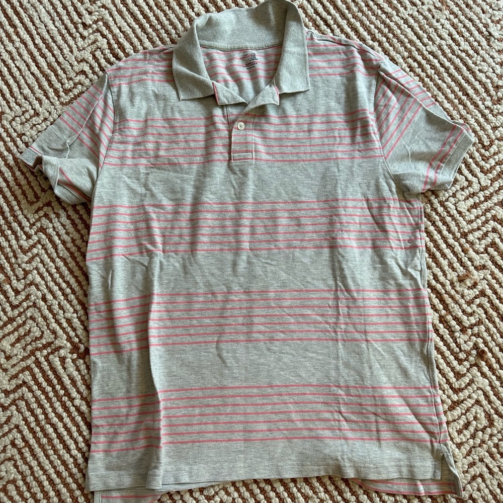 Men’s Grey and pink polo